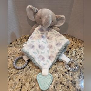 Dream Gro Elephant Lovey Mint Green Security Blanket Activity Teether Lovey NWOT